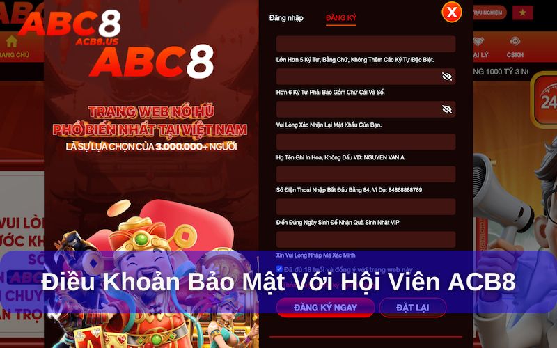 Điều khoản bảo mật đối với hội viên nhà cái