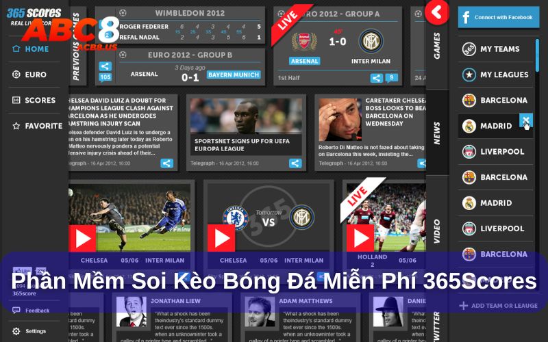 Ứng dụng soi kèo 365Scores