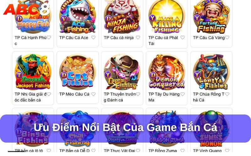 Ưu điểm nổi bật của game bắn cá